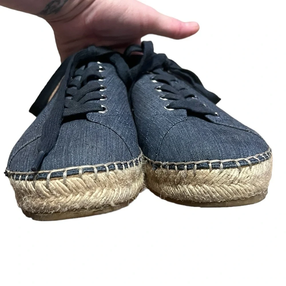 Lafayette 148 New York denim lace up espadrille